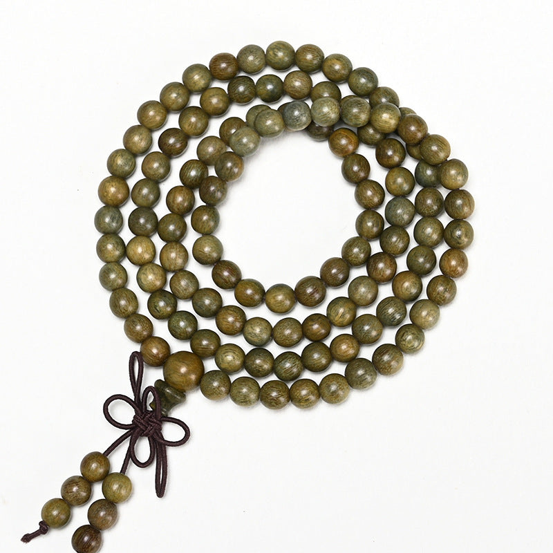 Green Sandwood 108 Bamboo Beads