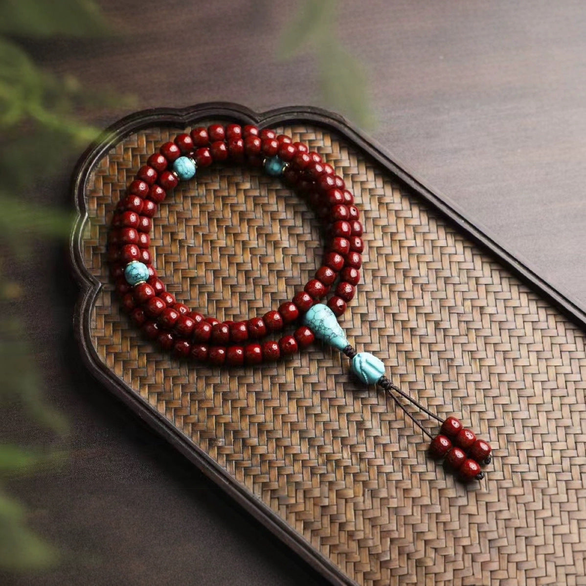 Cinnabar Star Moon Bodhi 108 Mala Beads Turquoise Accessories