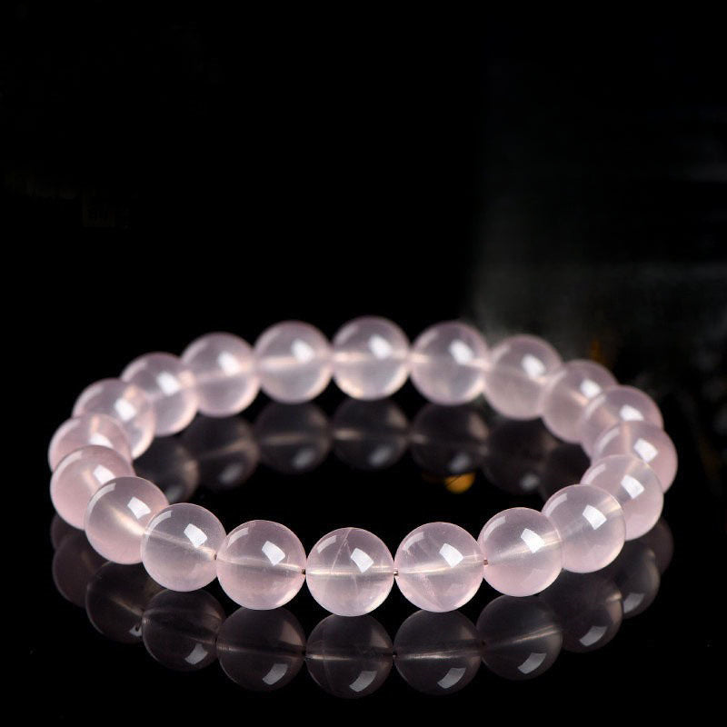 Natural Rose Quartz Bracelet Prayer for Love