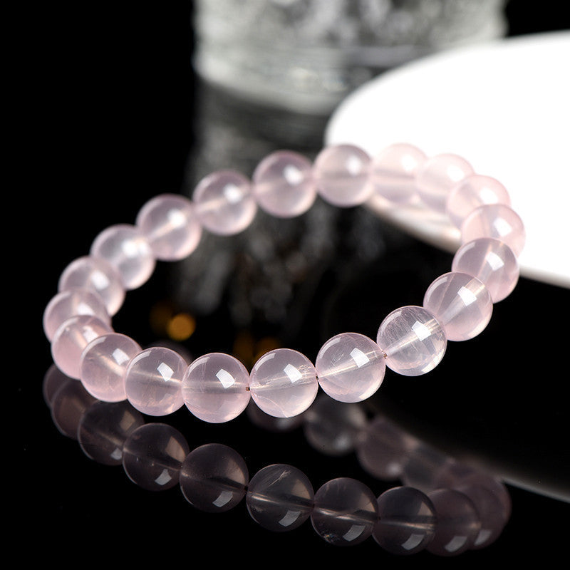 Natural Rose Quartz Bracelet Prayer for Love