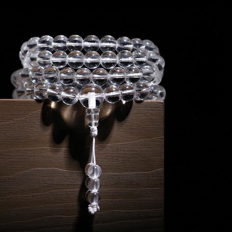 Tibetan White Crystal Beads 108 Beads Ultra-high Quality Pure Crystal