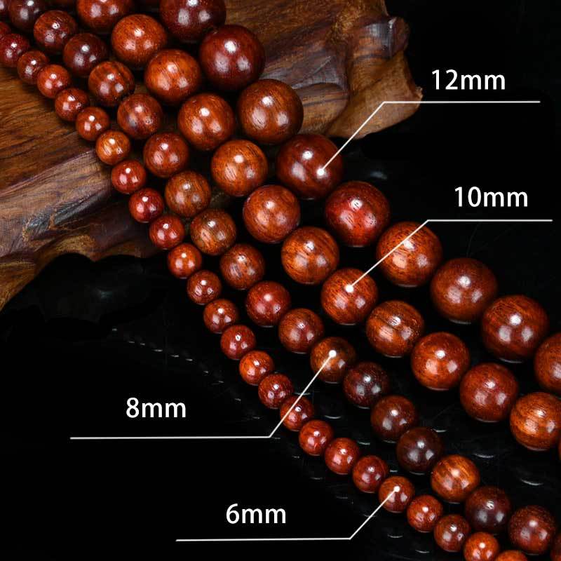 Small Leaf Red Sandalwood 108 Seeds Mala Beads