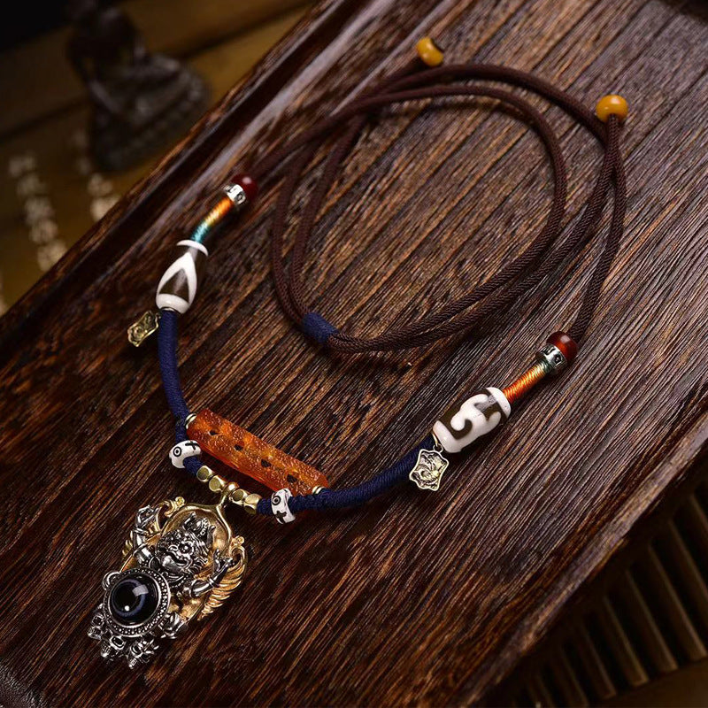 Garuda Dzi Pendant Handmade Necklace