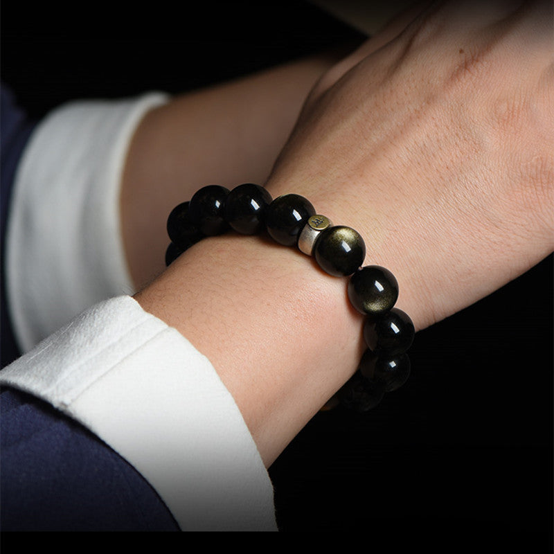 Obsidian Tiger Eye Pixiu Bracelet