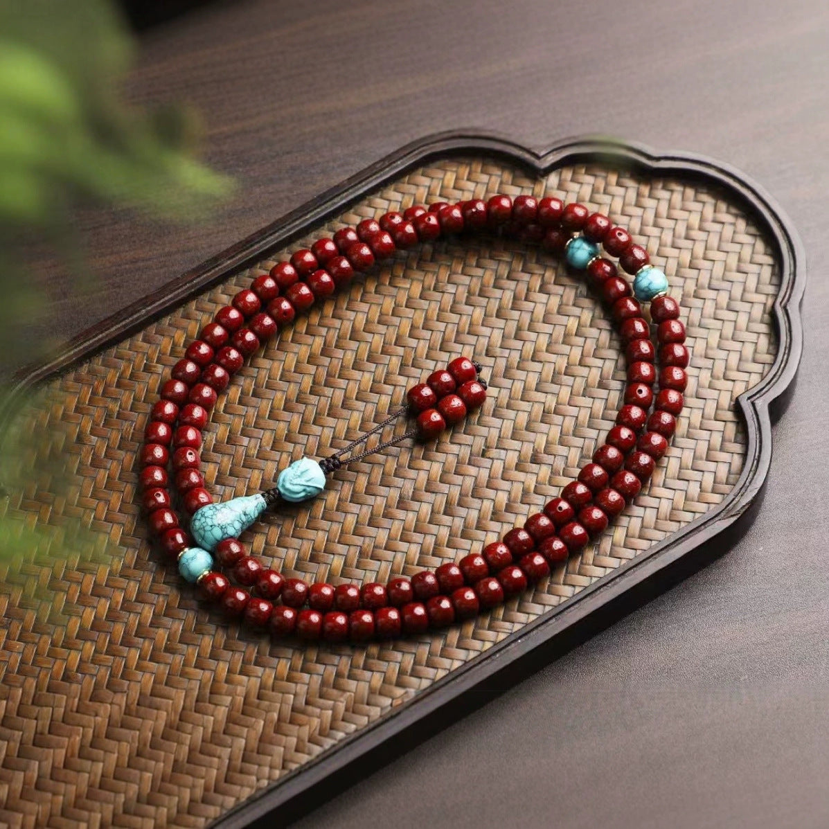 Cinnabar Star Moon Bodhi 108 Mala Beads Turquoise Accessories