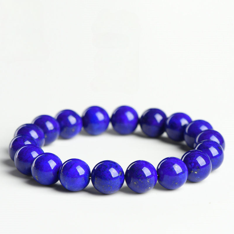 4A Grade Lapis Lazuli Rosary Bracelet Bead Size 12.8mm